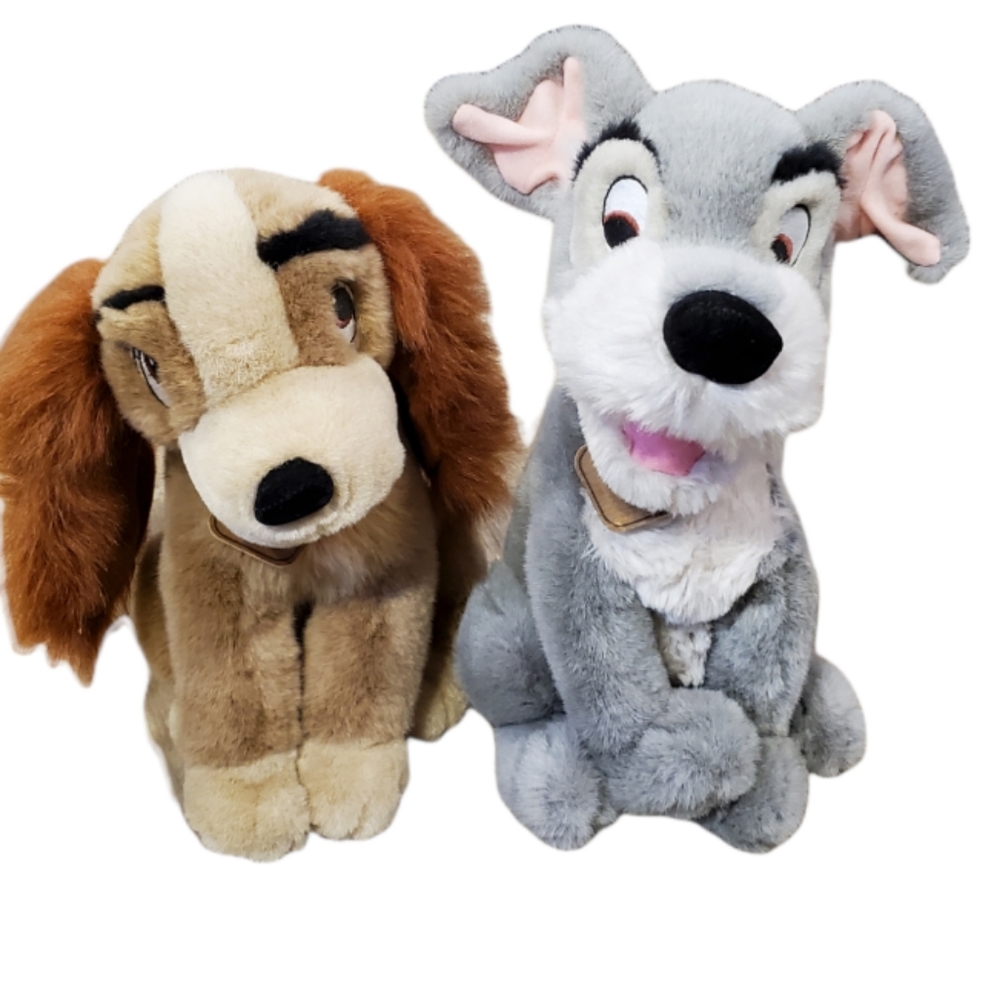 VINTAGE Disney Lady & Tramp Plush Pair